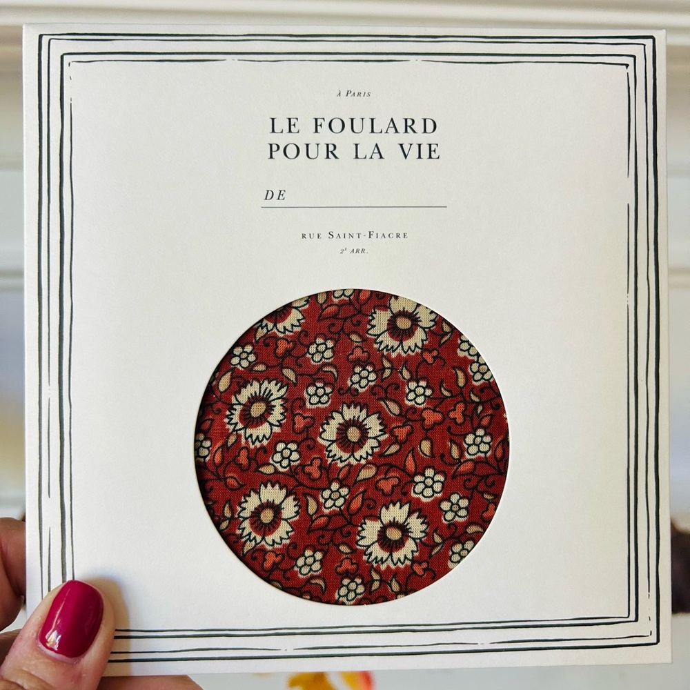 Sezane scarf “Le Foulard Pour La Vie” terracotta